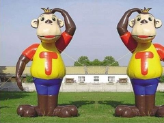 LED Light Giant Custom Inflatable Monkey For Outdoor Advertising