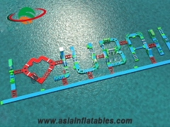 Leading Floating Letter Model Water Park Inflatable Aqua Obstacle Course Supplier