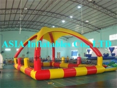 Inflatable Pool Tent with trampolines