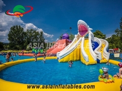  Inflatable shark Slide Water Park
