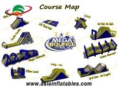 Outdoor running challenge inflatable obstacle