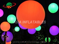 Multi-color inflatable led ground ball