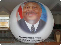 φουσκωτό μπαλόνι ήλιο για προεδρικές εκλογές με τυπωμένη φιγούρα