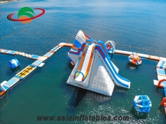 Inflatable giant round slide aqua park giant slide air tight Wholesale