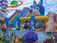 #Bluey Jumping Castle Combo Bounce House Hire and Balloons Show